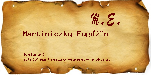 Martiniczky Eugén névjegykártya